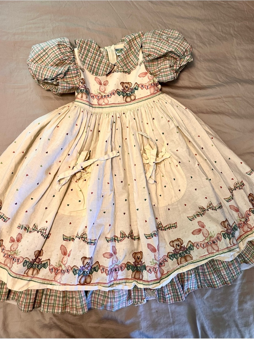 Daisy Kingdom layered dress A Tisket A Tasket size 4